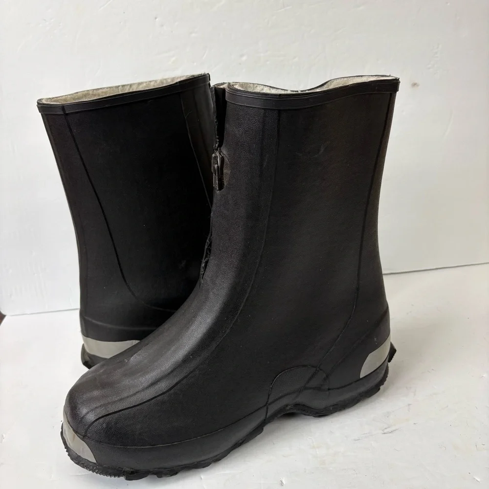 Vintage Red Wing Black Rubber Overboot Overshoe Galoshes Winter Rain Boots Men 9